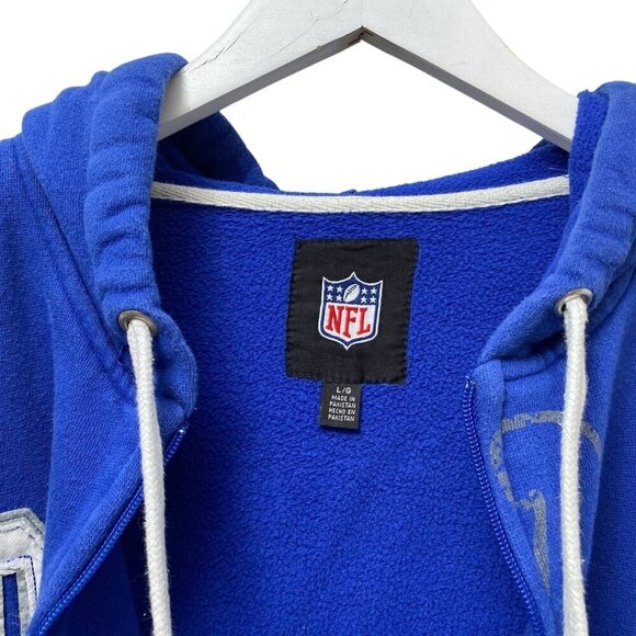 NFL COLTS Zip Front Hoodie XL Mens Football Sweatshirt Blue Indianapolis - Picture 7 of 16